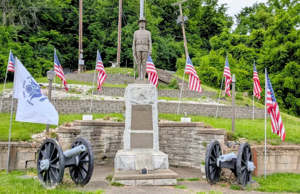 Veterans Plaza in Bridgeport Ohio.