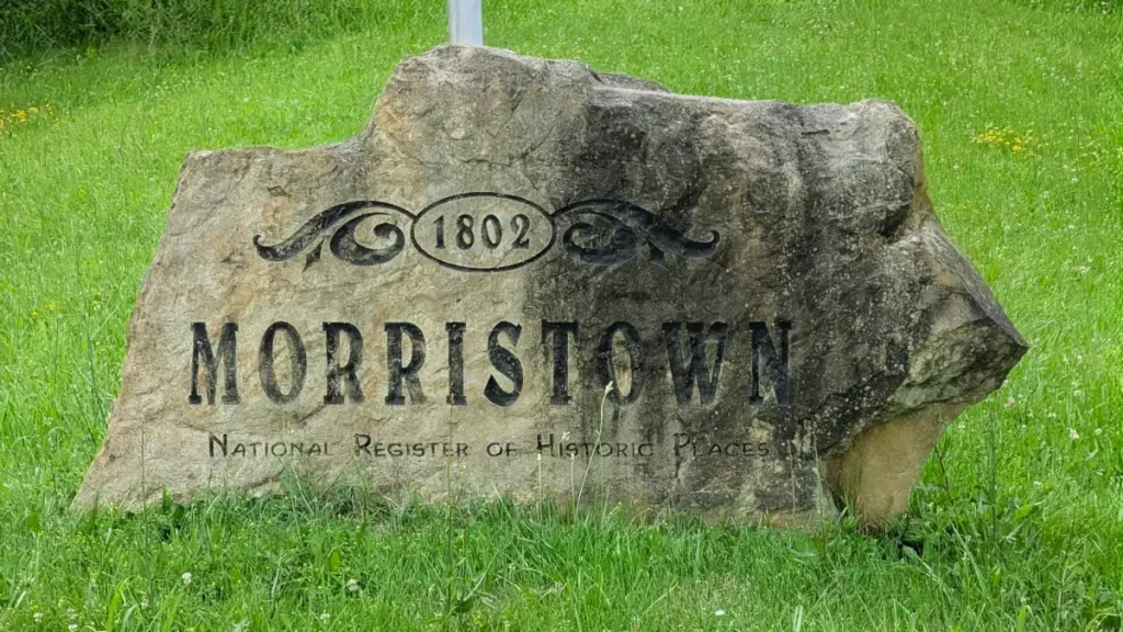 Morristown engraved rock